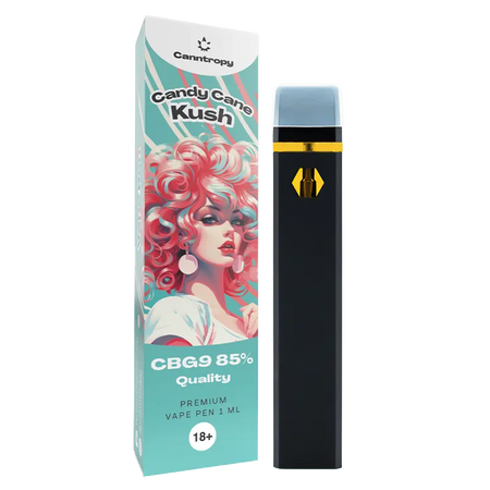 Canntropy CBG9 Vape - Einweg-Vape Pen | Candy Cane Kush - 1ml Vape Brands of Hemp