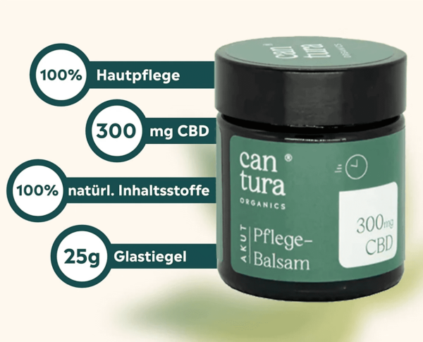 Akut CBD Pflege Balsam | 300mg CBD | 25 g - Cantura - Jay-Tea