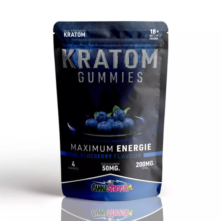 Kratom Gummies - Maximum Energie | Blaubeere - 200mg Gummibärchen Cannashock BV