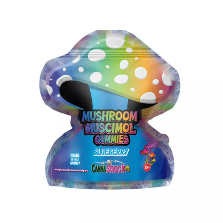 Magic Mushroom Muscimol Gummies | Blaubeere - 4x10mg Gummibärchen Cannashock BV