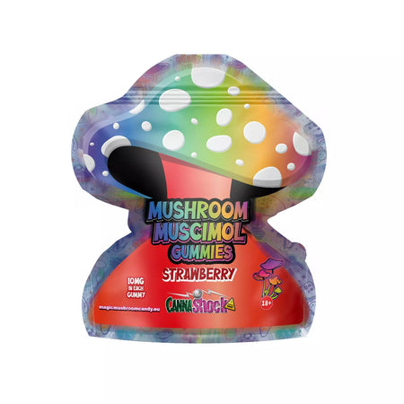 Magic Mushroom Muscimol Gummies | Erdbeere - 4x10mg Gummibärchen Cannashock BV