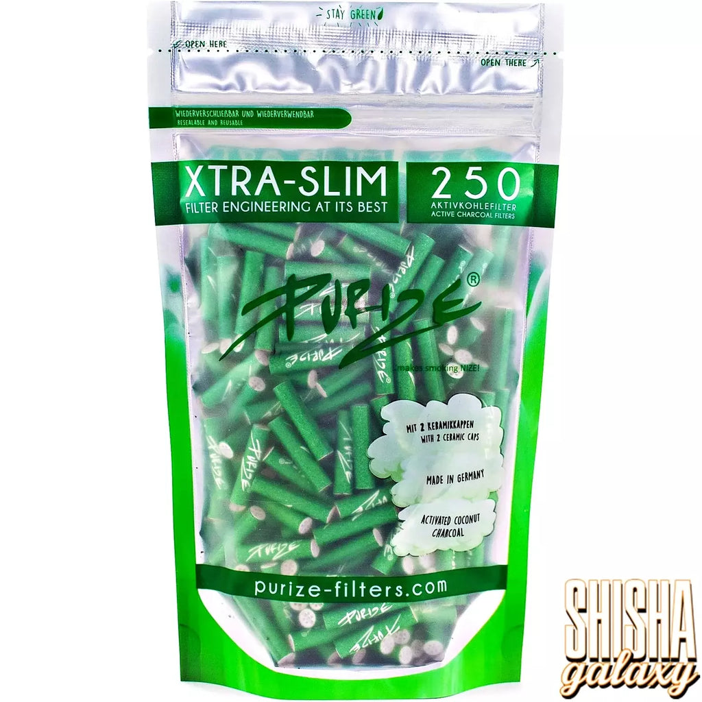 Purize XTRA-SLIM Size Aktivkohlefilter Grün | 250er - 5,9mmØ Purize