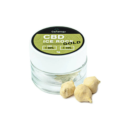 Canalogy CBD Blüten | Ice Rock Gold - 60% CBD, 15% CBG Blüten Canapuff