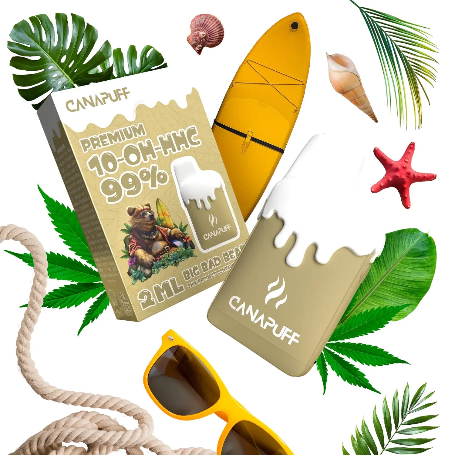 Canapuff 10-OH-HHC Vape - Einweg-Vape | Big Bad Bear - 99% - 2ml