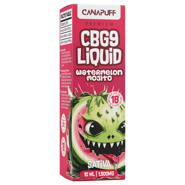 Canapuff CBG9 Vape Liquid - Premium Liquid | Watermelon Mojito - 1.500mg - 10ml Liquid Canapuff
