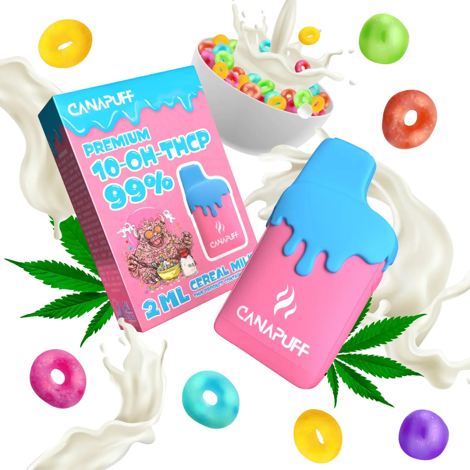 Canapuff 10-OH-THCP Vape - Einweg-Vape | Cereal Milk - 99% - 2ml