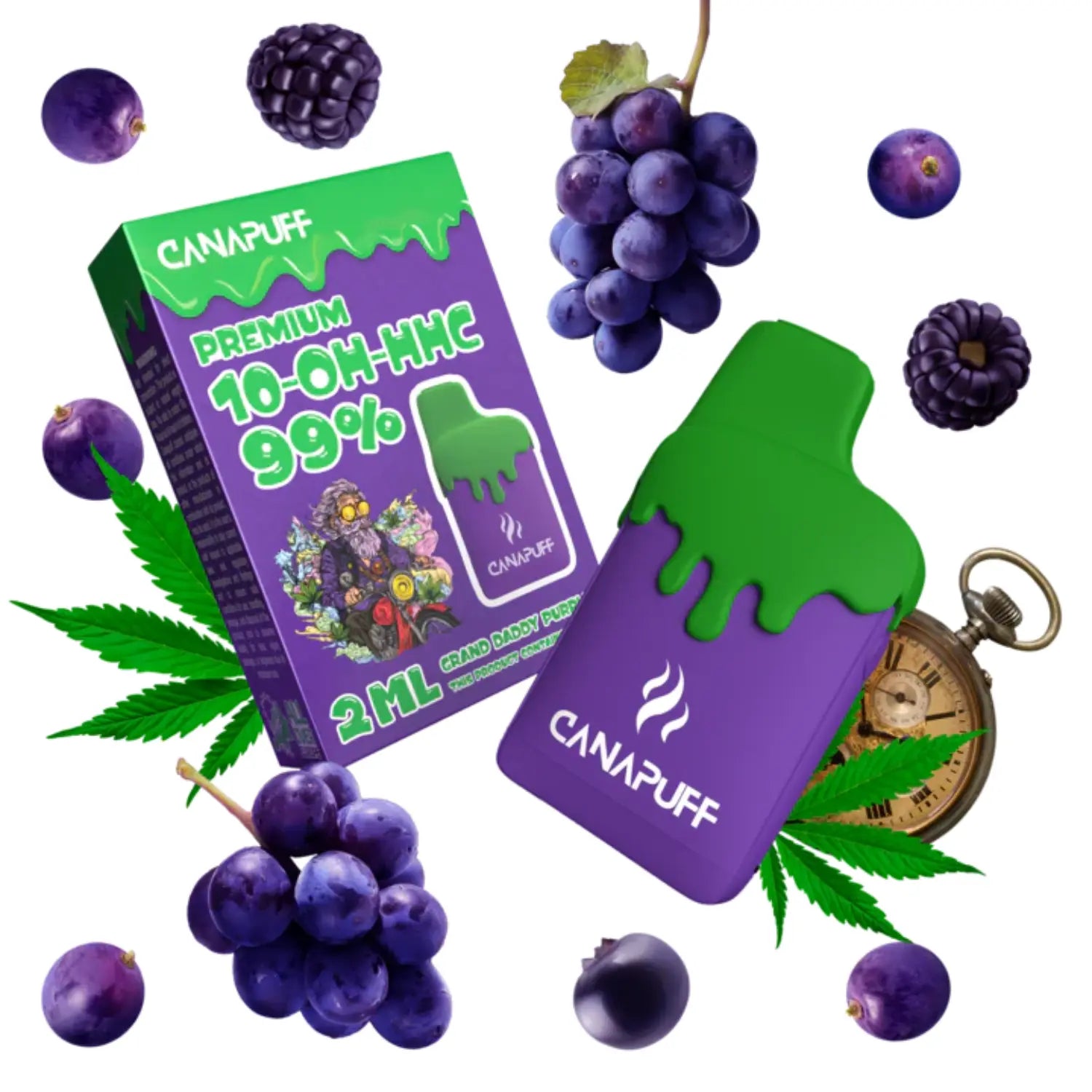 Canapuff 10-OH-HHC Vape - Einweg-Vape | Grand Daddy Purple - 99% - 2ml