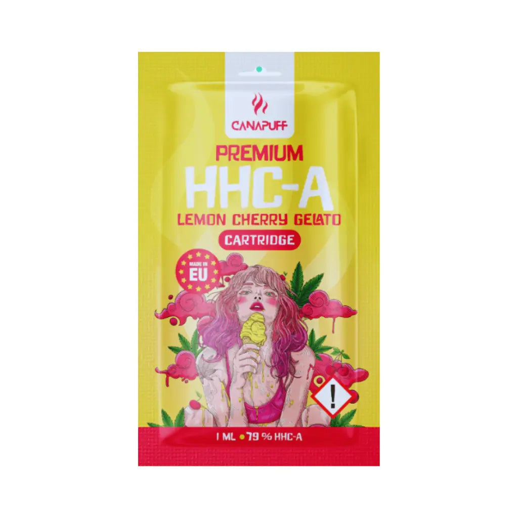 Canapuff HHC-A Kartusche | Lemon Cherry Gelato - 79% - 1ml Ersatzkartuschen Canapuff