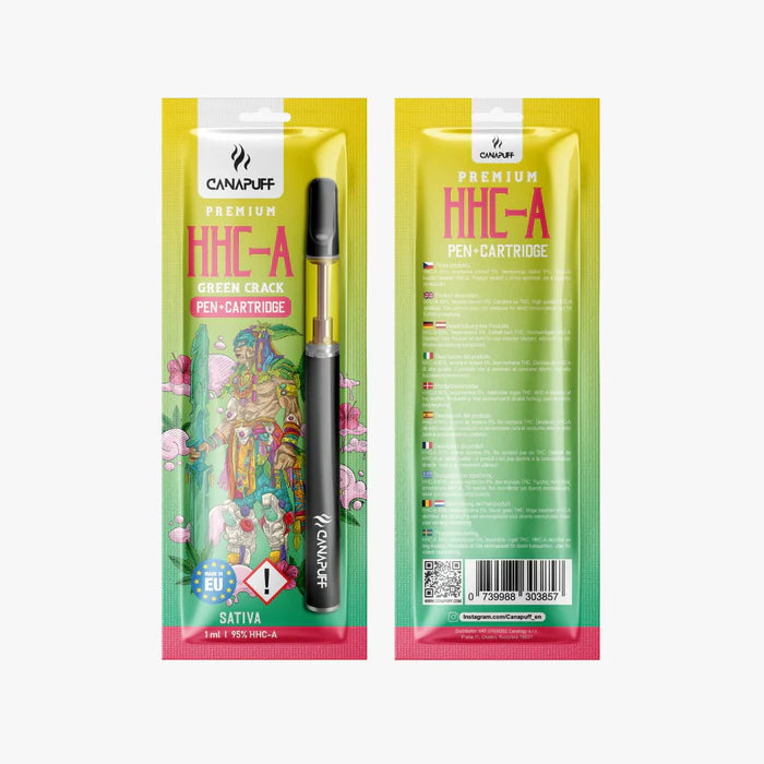 Canapuff HHC-A Vape Set - Pen + Kartusche | Green Crack - 95% - 1ml Vape Canapuff