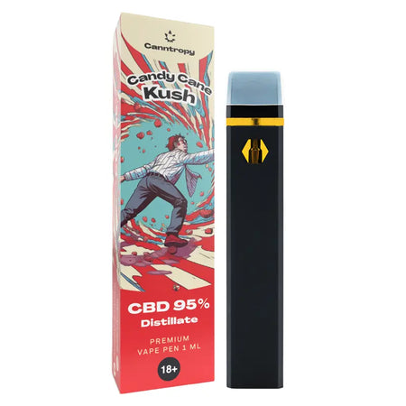 Canntropy CBD Vape - Premium Vape Pen | Candy Cane Kush - 95% - 1ml Vape Brands of Hemp