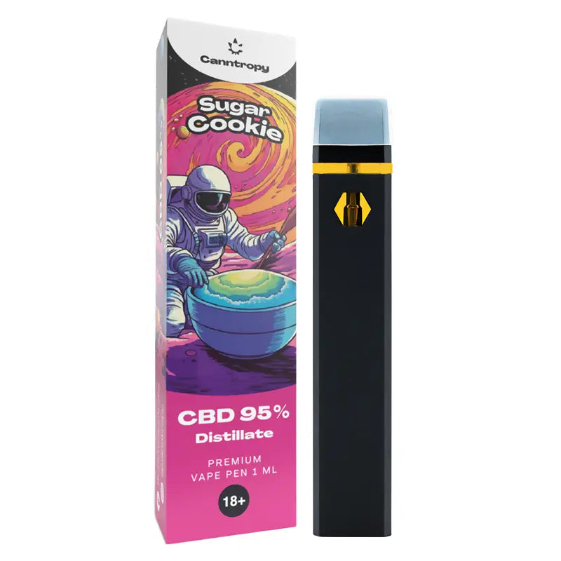 Canntropy CBD Vape - Premium Vape Pen | Sugar Cookie - 95% - 1ml Vape Brands of Hemp