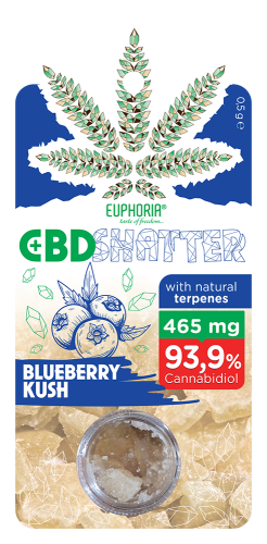 CBD Shatter | Blueberry Kush | 93.9 % CBD - Euphoria - Jay-Tea