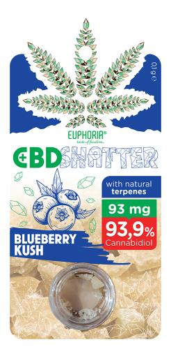 CBD Shatter | Blueberry Kush | 93.9 % CBD - Euphoria - Jay-Tea