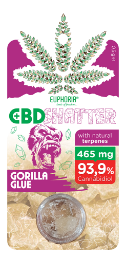 CBD Shatter | Gorilla Glue | 93.9 % CBD - Euphoria - Jay-Tea