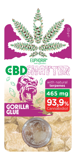 CBD Shatter | Gorilla Glue | 93.9 % CBD Shatter Euphoria 0.5 Gramm