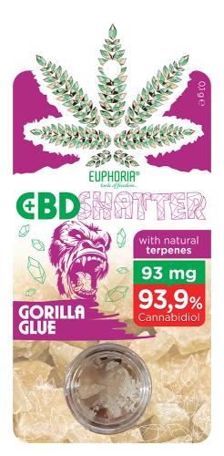 CBD Shatter | Gorilla Glue | 93.9 % CBD - Euphoria - Jay-Tea