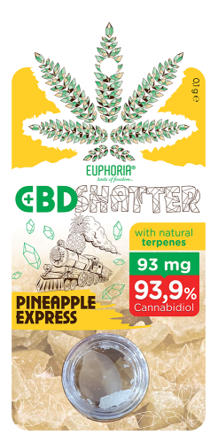CBD Shatter | Pineapple Express | 93.9 % CBD - Euphoria - Jay-Tea