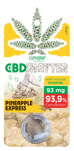 CBD Shatter | Pineapple Express | 93.9 % CBD Shatter Euphoria 0.1 Gramm