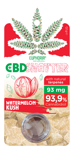 CBD Shatter | Watermelon Kush | 93.9 % CBD - Euphoria - Jay-Tea