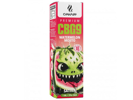 Canapuff CBG9 Vape - Premium Einweg-Vape | Watermelon Mojito - 79% - 1ml Vape Canapuff