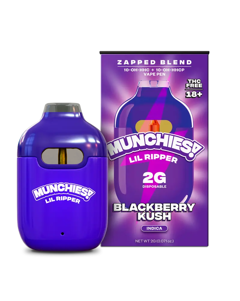 Delta Munchies 10-OH-HHC/10-OH-HHCP Lil Ripper - Vape Pen | Blackberry Kush - Indica - 2g