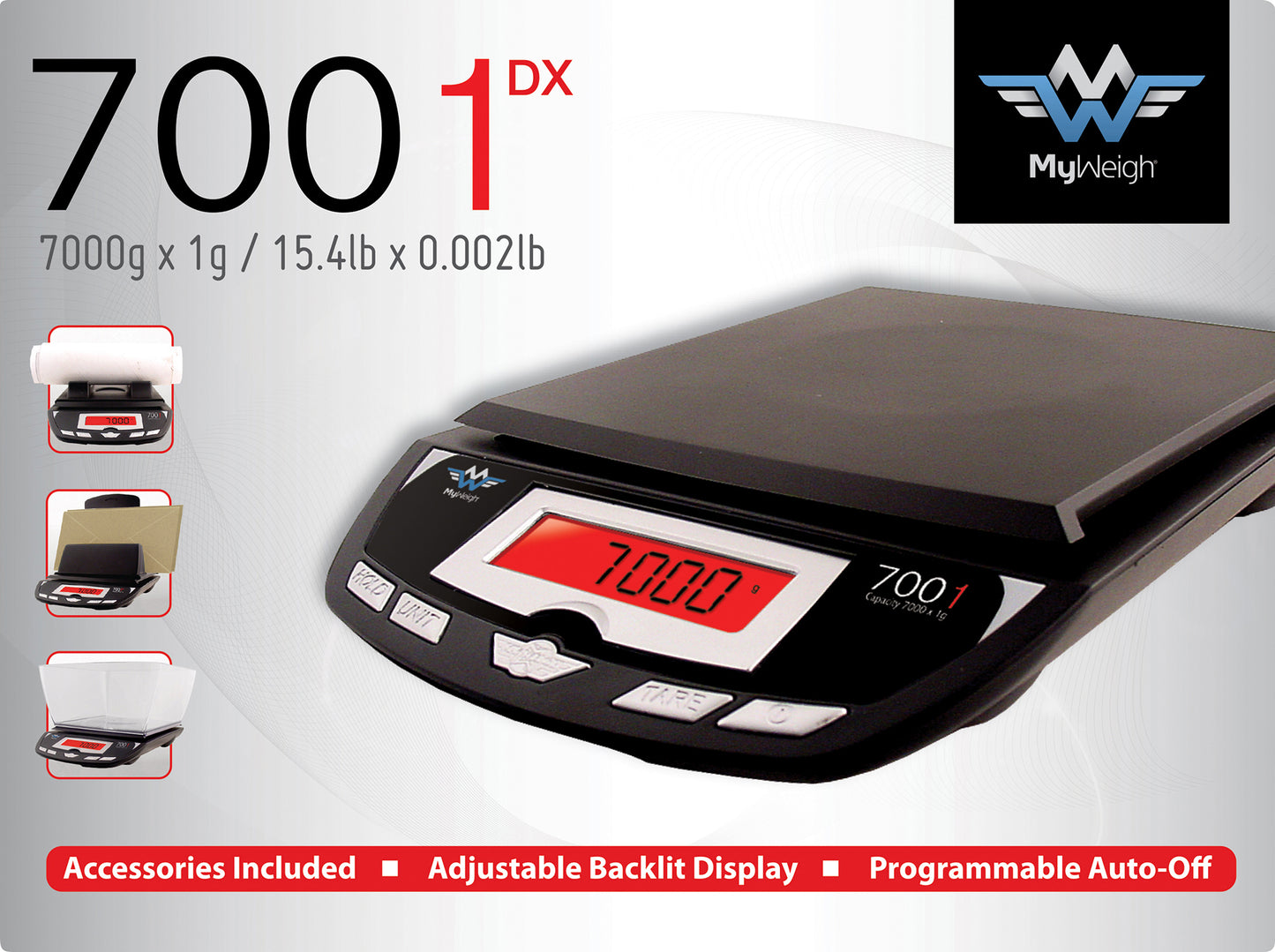 Digitalwaage My Weigh 7001 DX - 7.000g x 1g