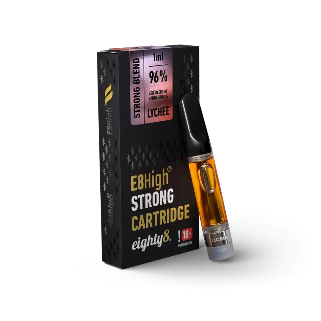 Eighty8 E8High Strong Cartridge (510-er Kartusche) Litschi - 96 %, 1 ml
