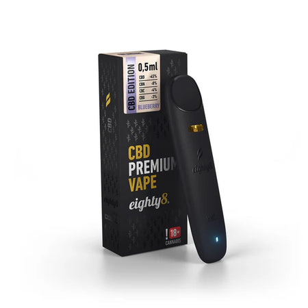 Eighty8 Premium CBD Vape | Blueberry | 85% CBD - 0,5ml Vape Eighty8