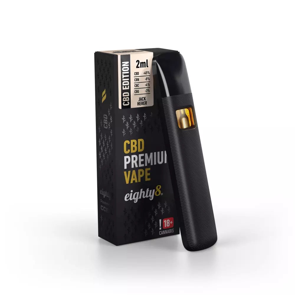 Eighty8 Premium CBD Vape | Jack Herer | 92% CBD - 2ml Vape Eighty8