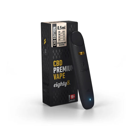 Eighty8 Premium CBD Vape | Strawberry Banana | 92% CBD - 0,5ml Vape Eighty8