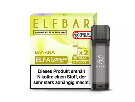 ELFBAR ELFA Pod mit Nikotin | Banana | 20 mg/ml - 2er Set Pod ELFBAR