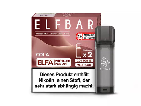 ELFBAR ELFA Pod mit Nikotin | Cola | 20 mg/ml - 2er Set Pod ELFBAR