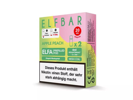 ELFBAR ELFA Pod mit Nikotin | Apple Peach - 20 mg/ml - 2er Set Pod ELFBAR