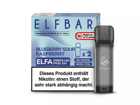 ELFBAR ELFA Pod mit Nikotin | Blueberry Sour Raspberry - 20 mg/ml - 2er Set Pod ELFBAR