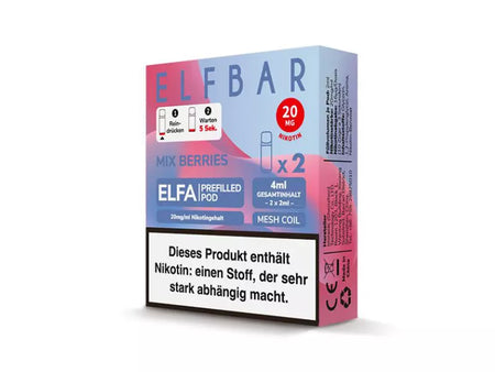 ELFBAR ELFA Pod mit Nikotin | Mix Berries - 20 mg/ml - 2er Set Pod ELFBAR