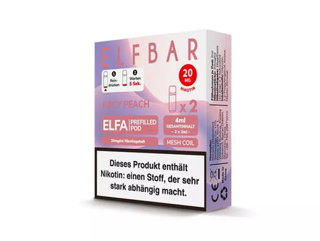 ELFBAR ELFA Pod mit Nikotin | Peach Ice - 20 mg/ml - 2er Set Pod ELFBAR