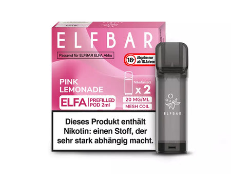 ELFBAR ELFA Pod mit Nikotin | Pink Lemonade - 20 mg/ml - 2er Set Pod ELFBAR