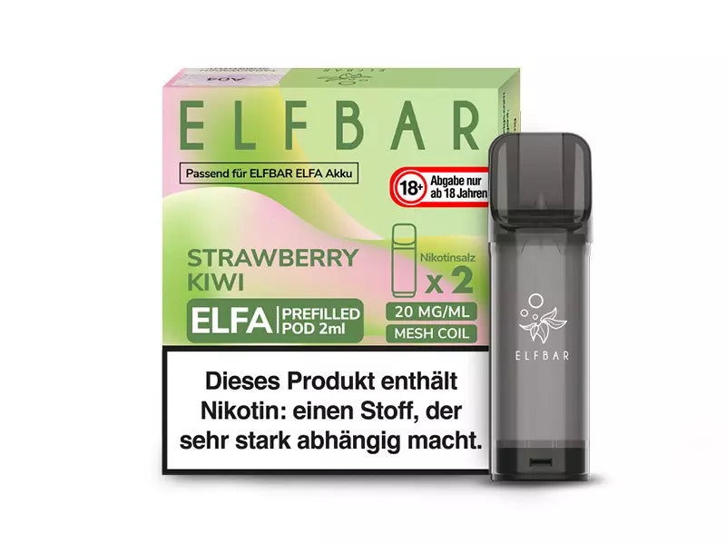 ELFBAR ELFA Pod mit Nikotin | Strawberry Kiwi - 20 mg/ml - 2er Set Pod ELFBAR