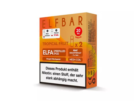 ELFBAR ELFA Pod mit Nikotin | Tropical Fruit - 20 mg/ml - 2er Set Pod ELFBAR