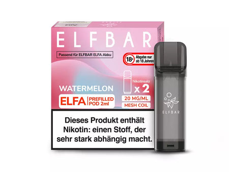 ELFBAR ELFA Pod mit Nikotin | Watermelon - 20 mg/ml - 2er Set Pod ELFBAR