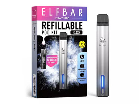 ELFBAR ELFA Turbo Refillable Pod Kit | Aurora Black Vape ELFBAR