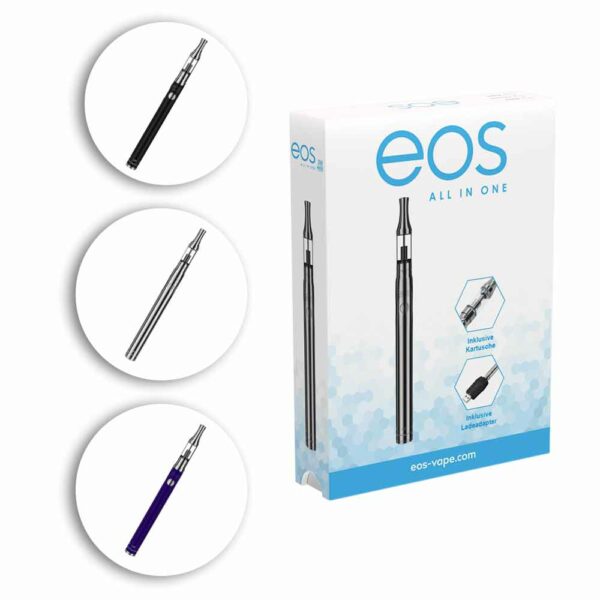 eos CBD Vape Pen 350mAh | Batterie mit Kartusche eos Schwarz