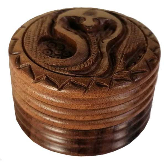 Holzgrinder mit Magnet und Kobra-Motiv | 2-teilig - 50mm