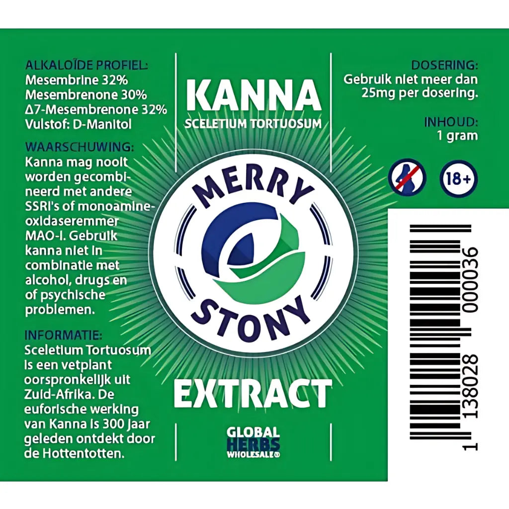 Kanna Merry Stony Extrakt - Sceletium Tortuosum, 1g