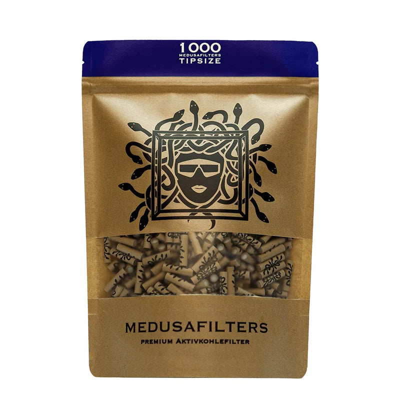 Medusa Aktivkohle- und Zellstofffilter Slim | Organic - Ø 6mm Aktivkohlefilter MEDUSA 1.000 Stück