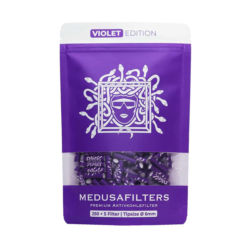 Medusa Aktivkohle- und Zellstofffilter Slim | Purple - Ø 6mm