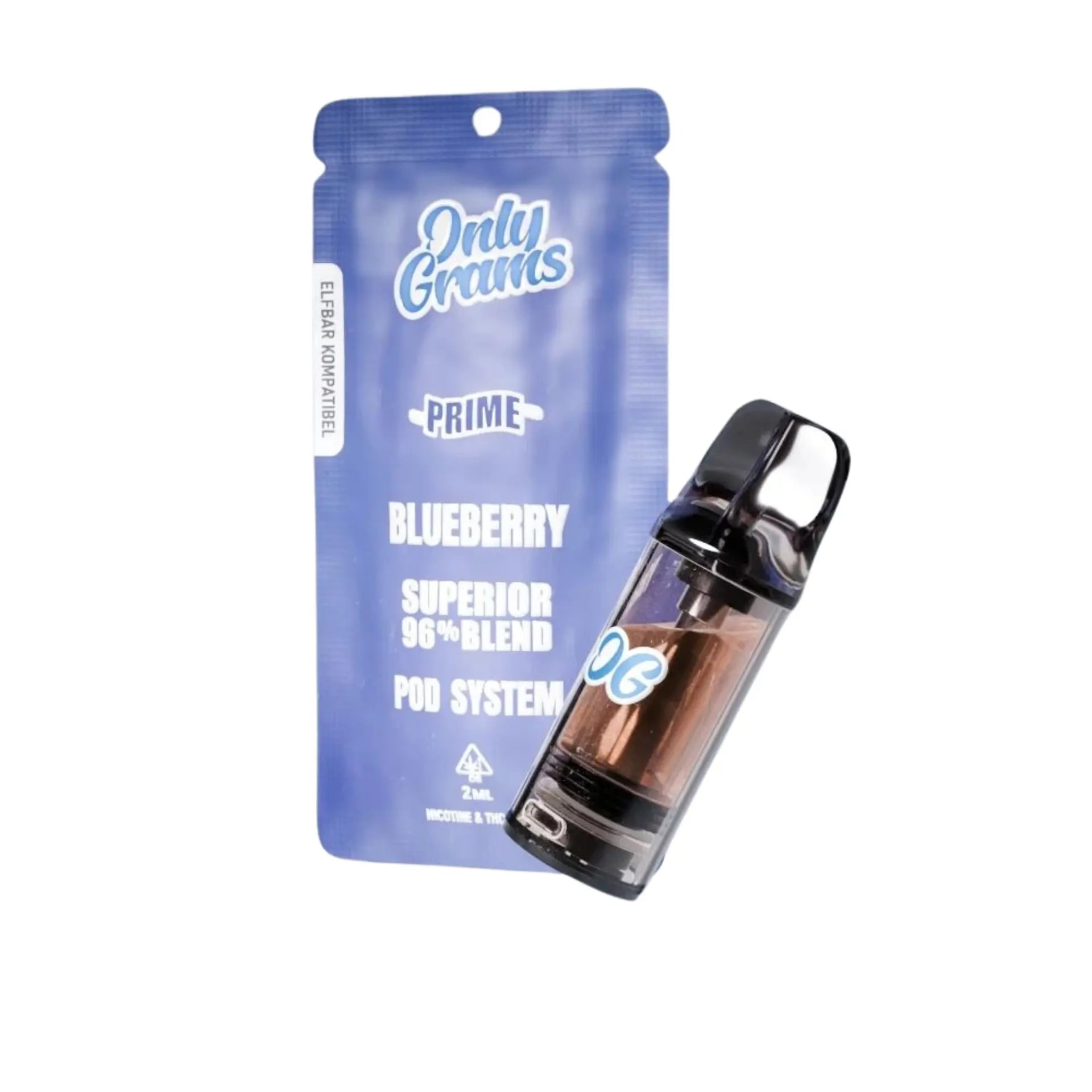 Only Grams Superior Blend Pod | 96% - 2ml - Blueberry