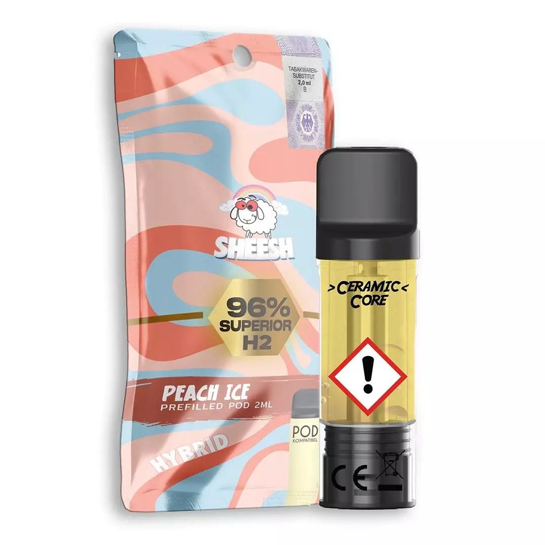 SHEESH 10-OH H2 Superior Pod | 96% - 2ml - Peach Ice