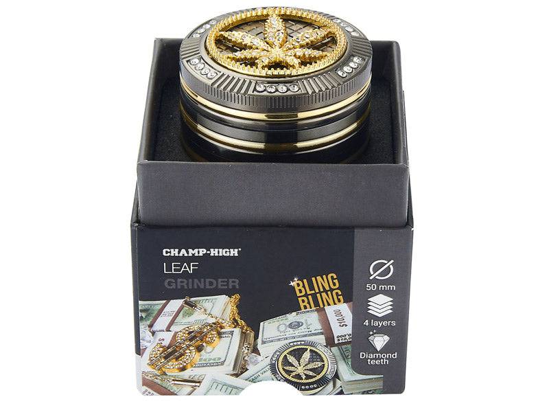 Grinder Champ High | Bling-Bling Leaf - 4-teilig Grinder Champ-High
