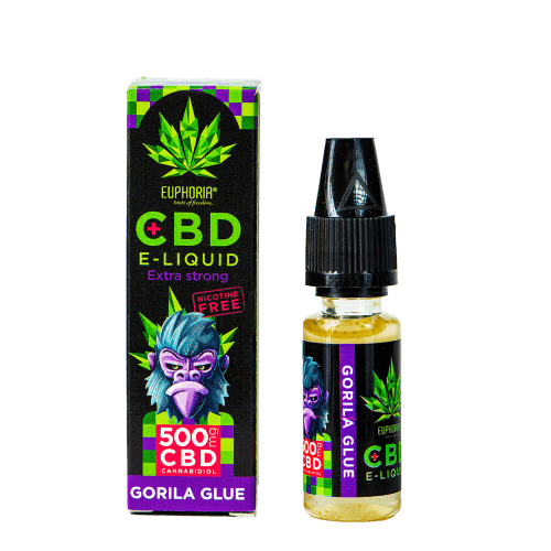 Euphoria CBD E-Liquid | 10 ml Liquid Euphoria Gorila Glue | 500 mg CBD